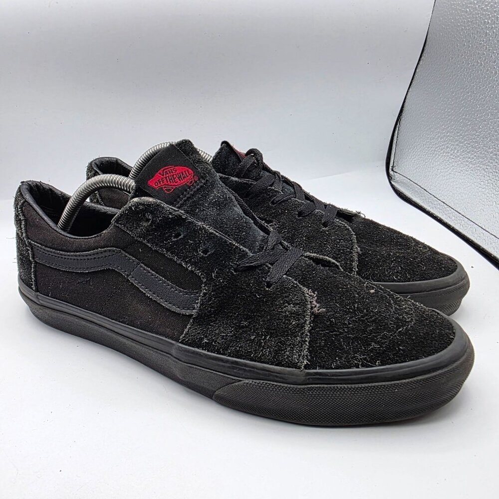 Vans Sk8 Low Mens Size 11 Black Red Skateboard Shoes Casual Lace Up Sneakers